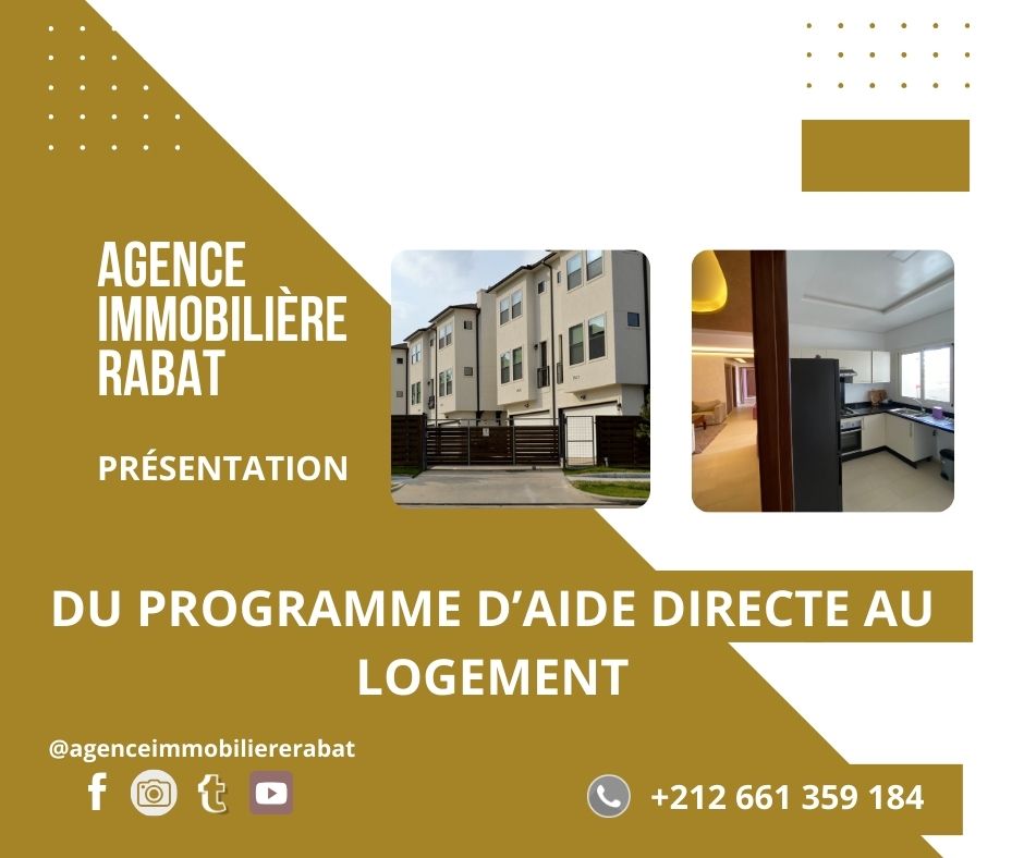 agence immobilière rabat explique le programme d'aide de l'état dans le logement au maroc